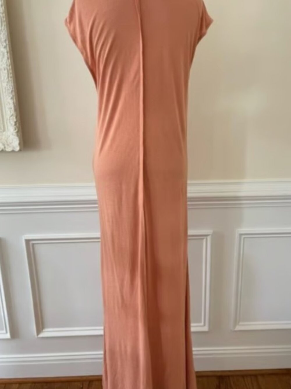 Free People FP Beach Marina Maxi Dress Small Orange V-Neck Boho - Picture 5 of 5